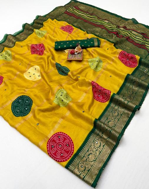 Vastrangan bandhani printed surat sarees wholesale